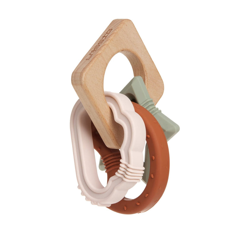Grasping toy with teething aid Little Universe cloud moon star, wood/silicone | Lässig