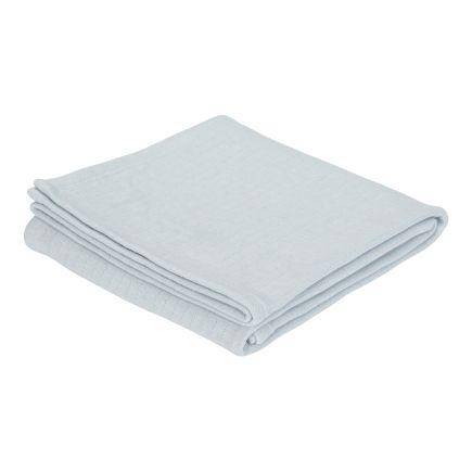 Musselintuch Swaddle 120 x 120 cm Pure Soft Blue | Little Dutch