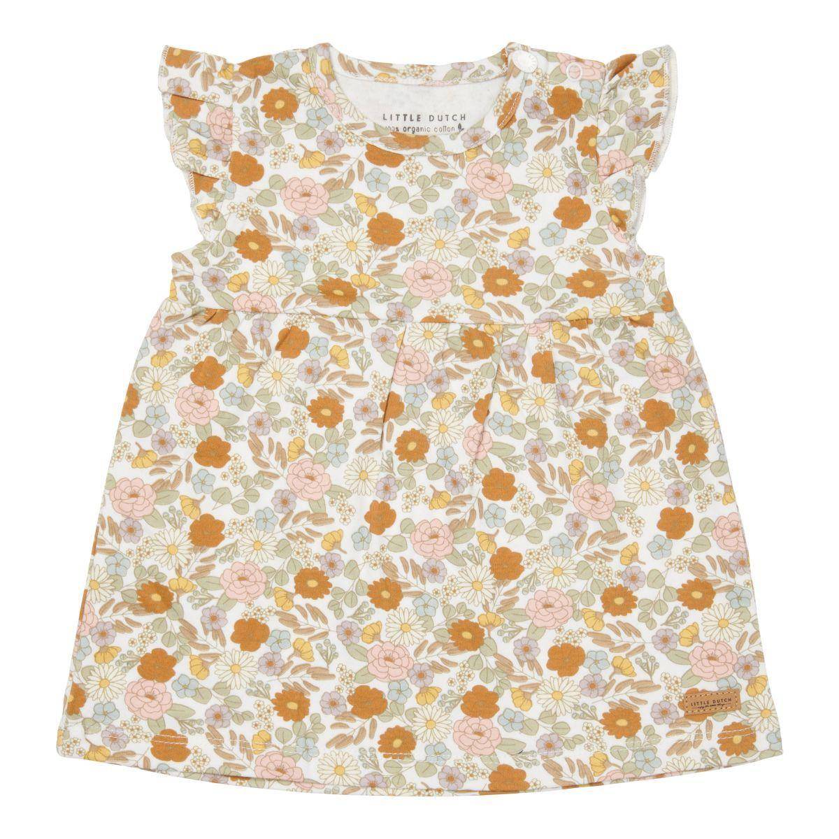 Kleid mit Rüschen Vintage Little Flowers für Mädchen