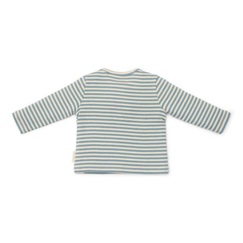T-shirt langärmlig Stone Blue Stripe | Little Dutch