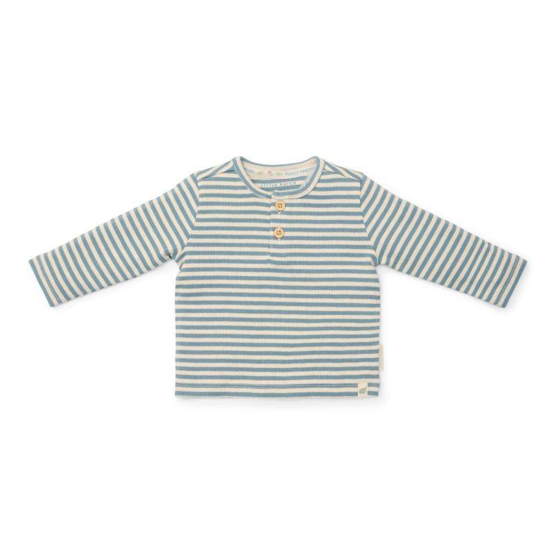 T-shirt langärmlig Stone Blue Stripe | Little Dutch