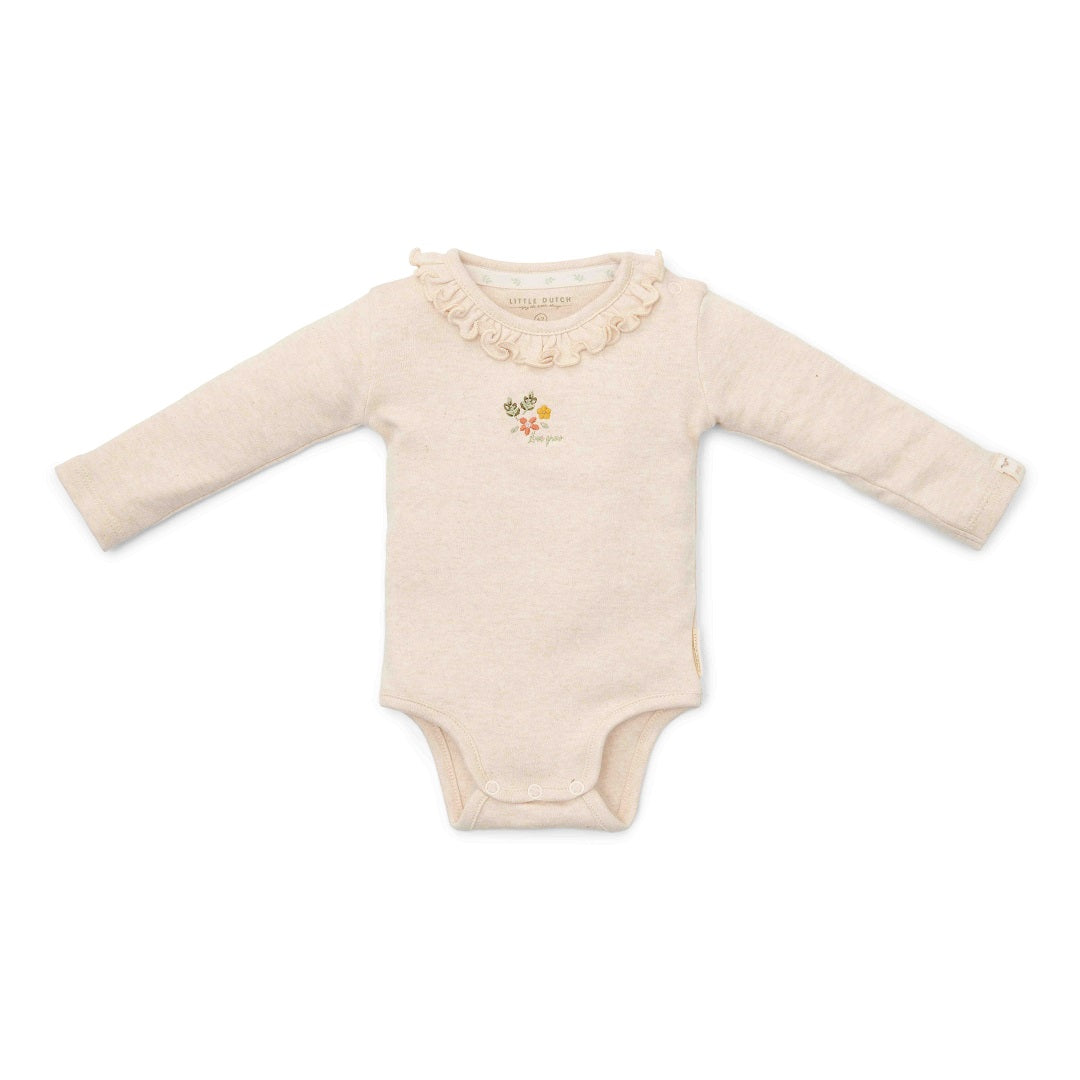 Langarmbody Sand Melange für Babys