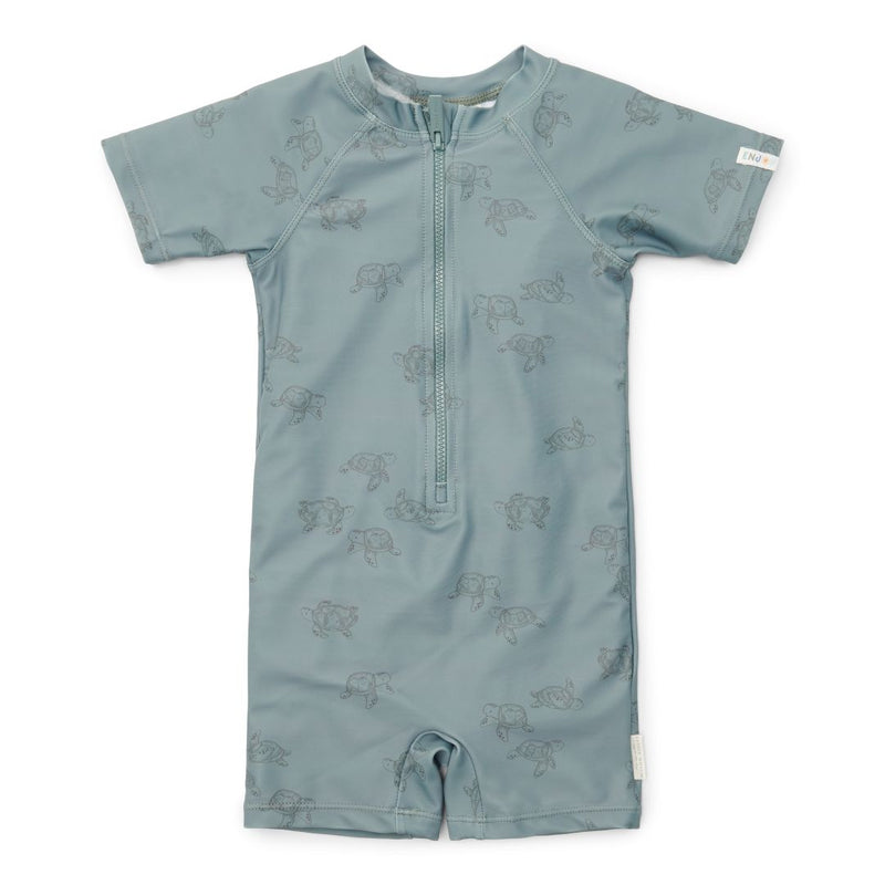 Turtle Island short-sleeved swimsuit | Little Dutch