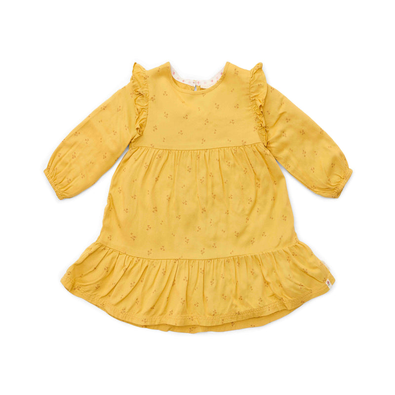 Langarm Kleid Warm Yellow Blooming Flower für Kinder