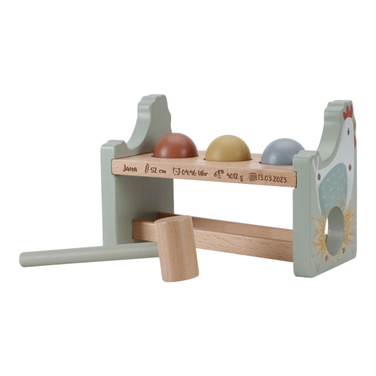 Hammerbank mit Kugeln Little Farm "Zur Geburt"