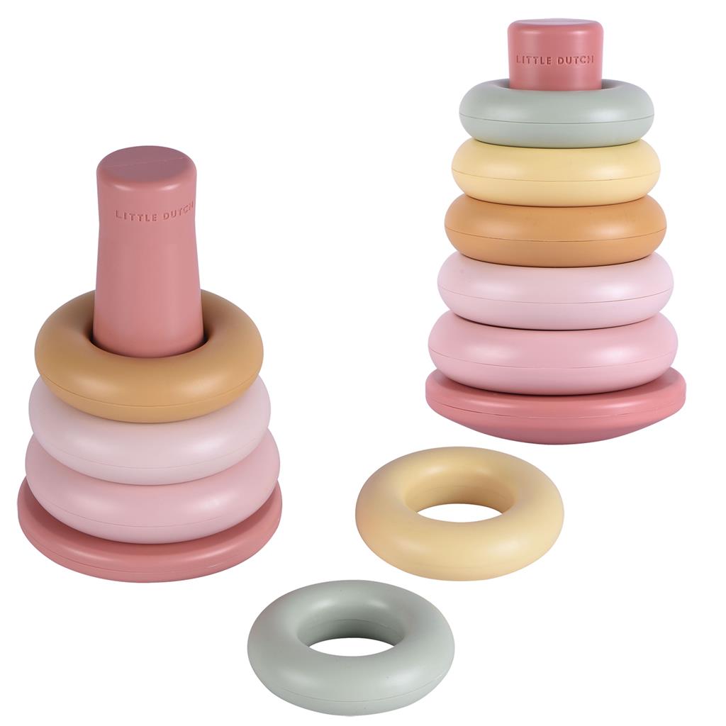 Stapelturm Pink | Motorikspielzeug für Babys und Kleinkinder