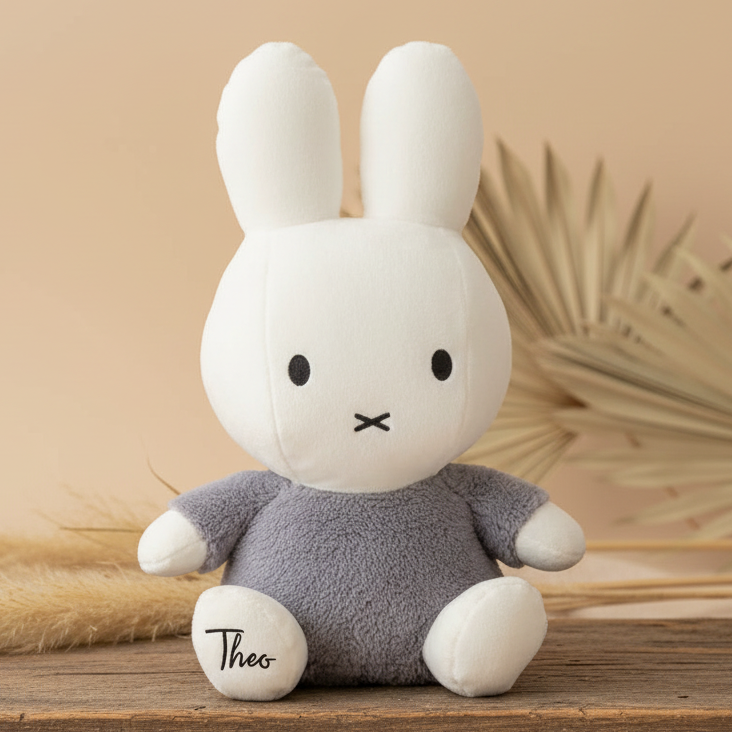 Plush Toy Miffy Rabbit Fluffy Blue 35 cm for Cuddling