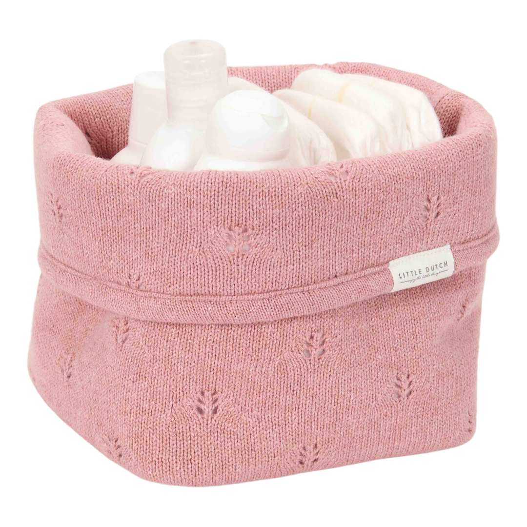 Small embroidered nursing basket - Pure Pink Blush | Little Dutch
