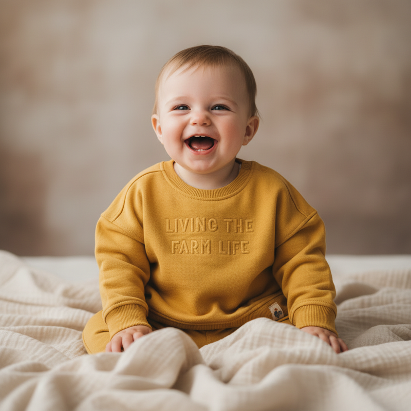 Pullover Mustard Yellow für Babys und Kinder