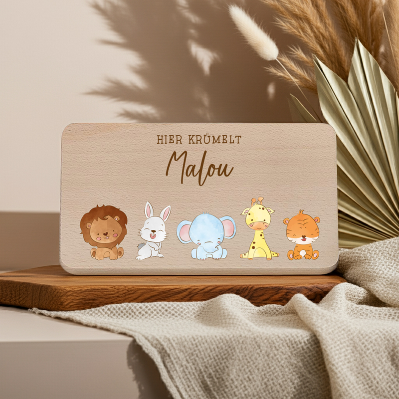 Frühstücksbrettchen personalisiert mit Namen - Größe M | Schmatzepuffer®