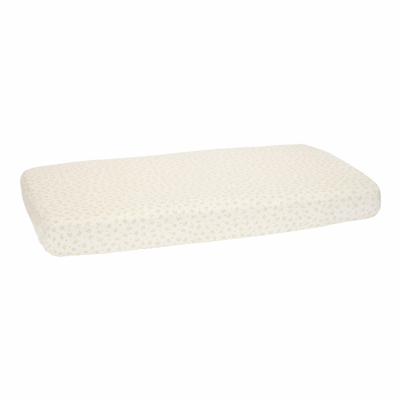Fitted sheet for crib Blueberry Leaves 40 x 80 cm | Little Dutch