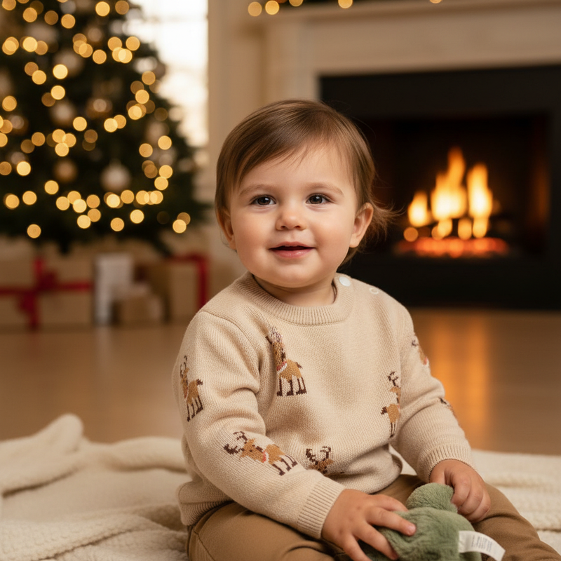Strick-Weihnachtspullover Rentier | Little Dutch