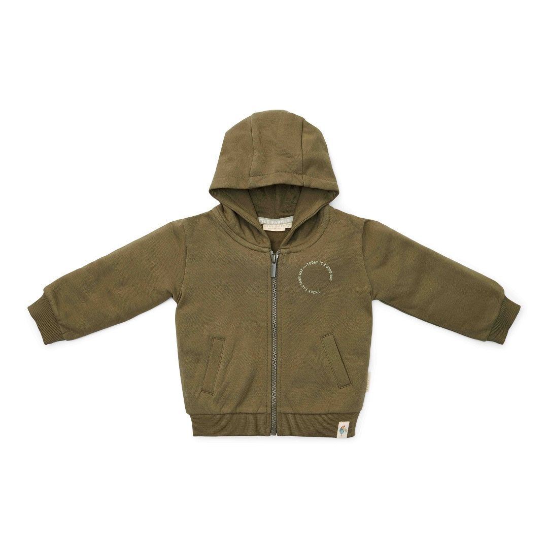 Sweat-Weste Dark Green - Little Farm | Little Dutch