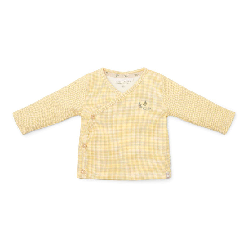 Langarm Wickelshirt Warm Yellow für Babys