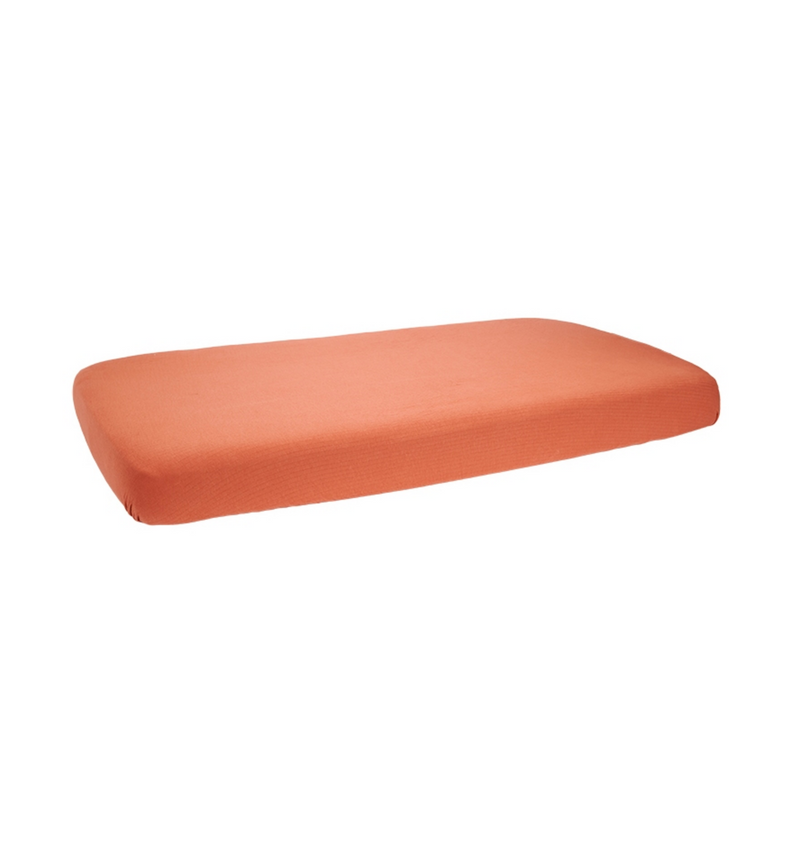 Fitted sheet cradle Pure rust 40x80cm, red | Little Dutch