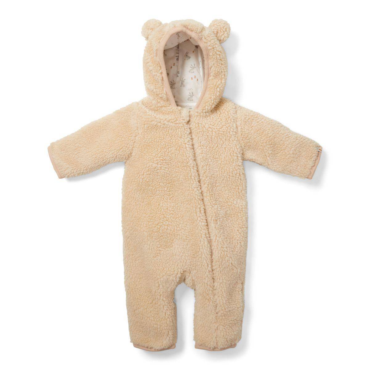 Teddy Romper Sand - Newborn Winter Teddy | Little Dutch