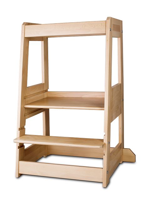 tiSsi® Geschwister-Lernturm Felix Natur – Premium Lernturm für 2 Kinder | personalisierbar