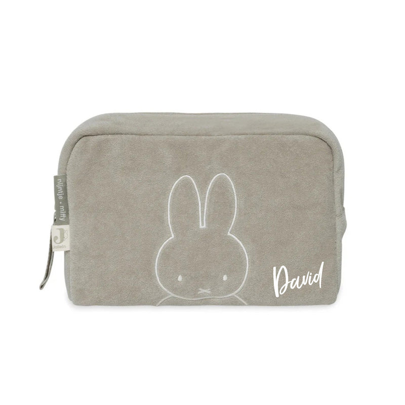 Kosmetiktasche Frottee Miffy, Olivgrün | Jollein