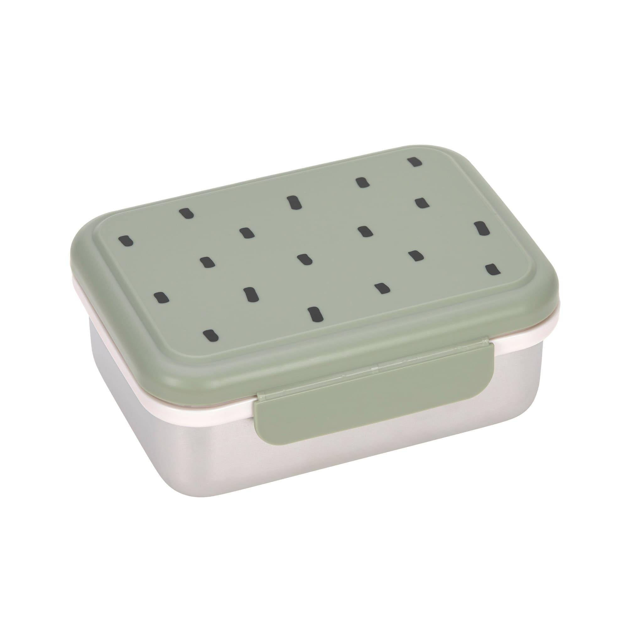 Lunchbox Edelstahl - Happy Printy, Olive -Lässig | B-Ware ein 2.Leben