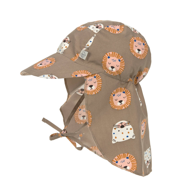 Sun hat with neck protection – wild cats, size 43/45 | Lässig