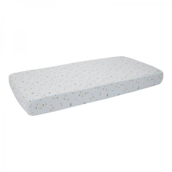 Sailors Bay crib fitted sheet, 40 x 80 cm, blue | Little Dutch