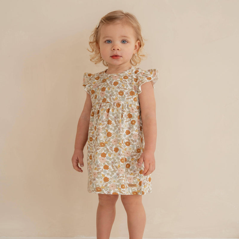 Kleid mit Rüschen Vintage Little Flowers für Mädchen