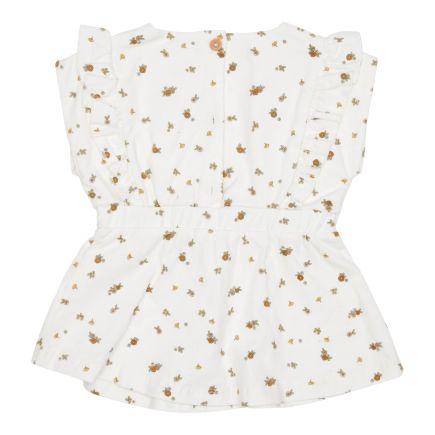 Kleid Vintage Little Flowers Weiß – Romantisches Kinderkleid mit Blumenmuster
