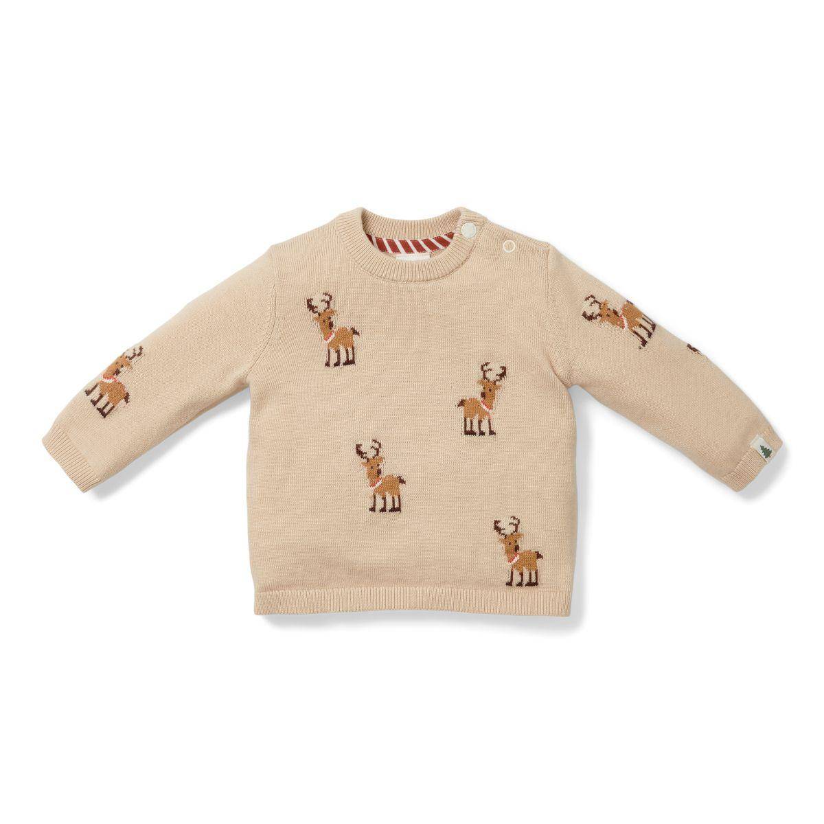 Knitted Reindeer Christmas Sweater | Little Dutch