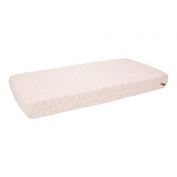 Fitted sheet for children's bed Little Pink Flowers | Little Dutch