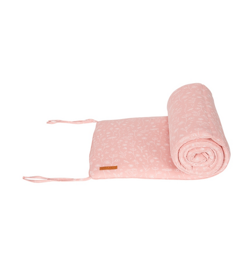 Bed bumper Wild Flowers Pink | Little Dutch