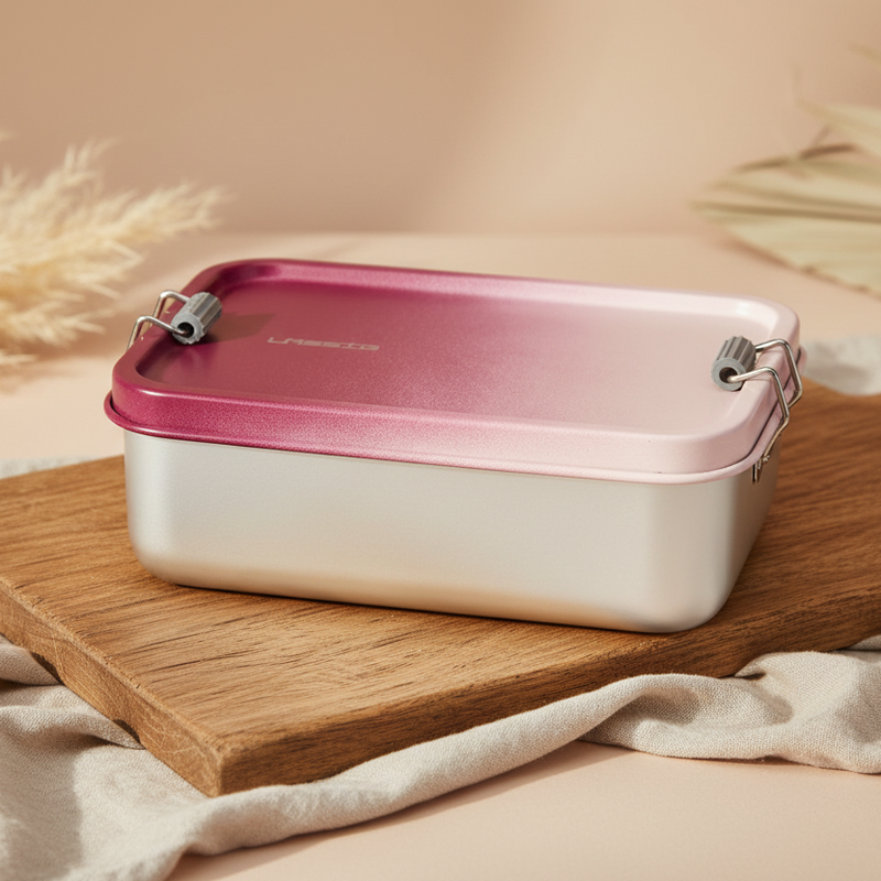 Lunchbox Stainless Steel Solid berry/rose | Lässig