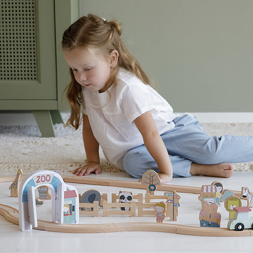Holzeisenbahn Zoo Erweiterungsset aus Holz | Schmatzepuffer