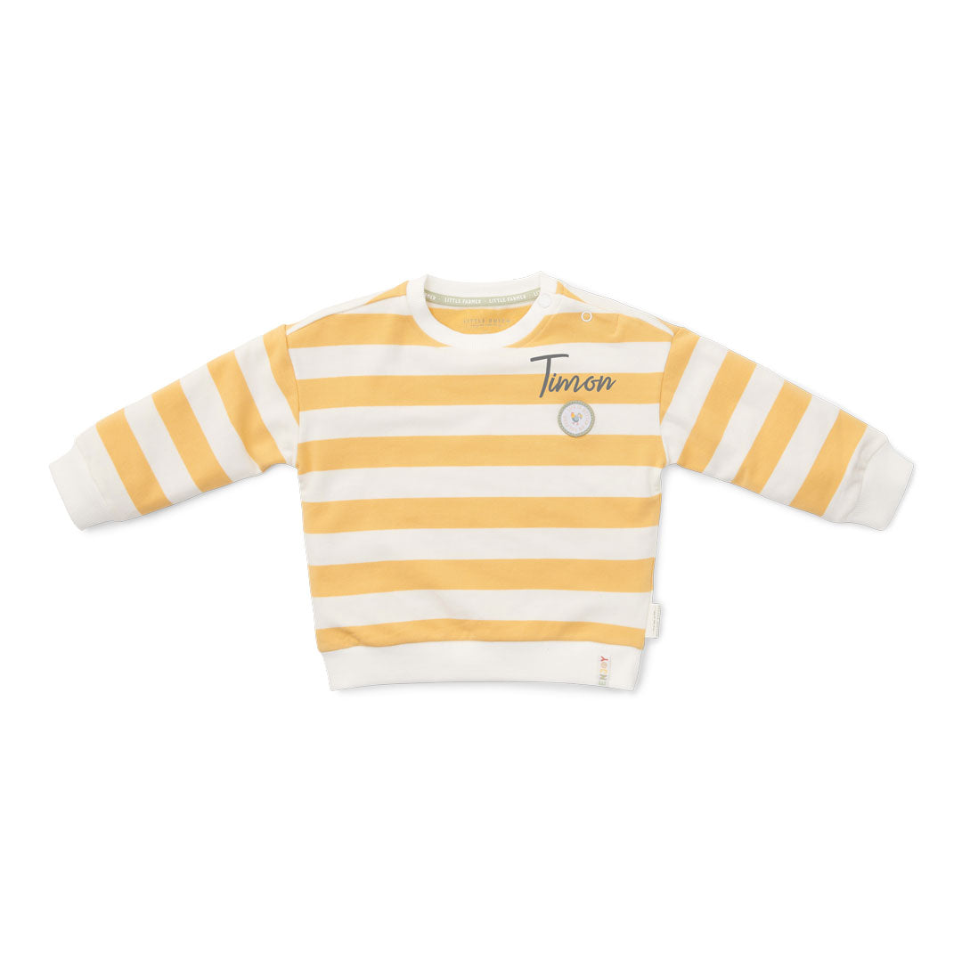 Pullover Sunny Yellow Stripes – Children's Sweater with Stripes