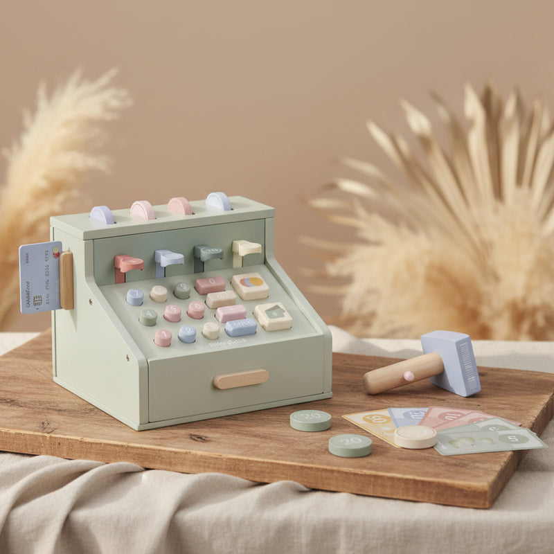 Personalized wooden cash register – for small businesses with their own name