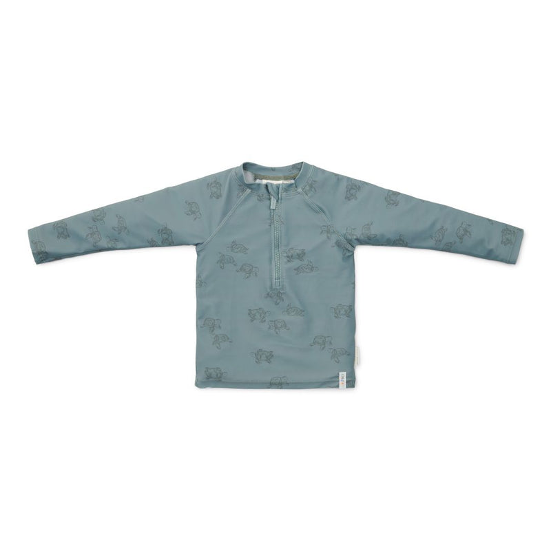 UV Bade-T-Shirt langarm Turtle Island für Kinder