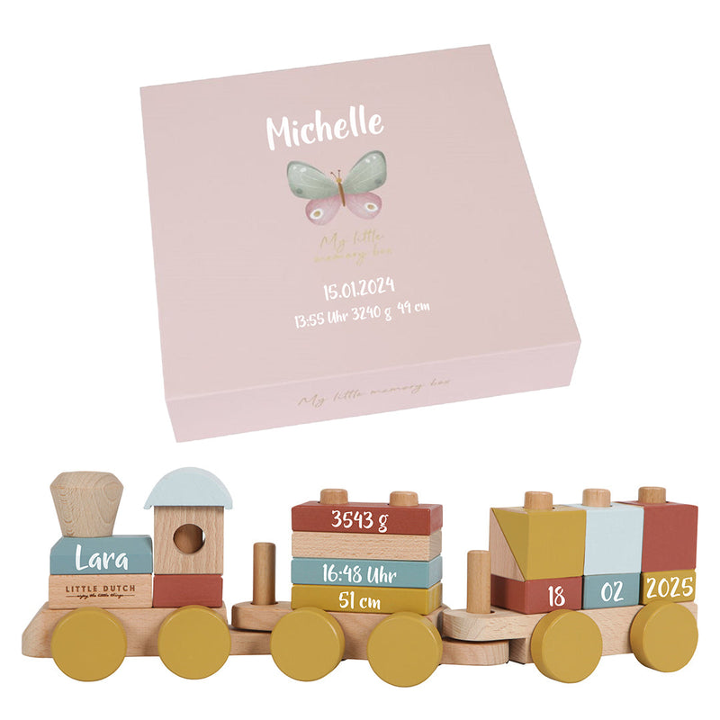 Geschenkset Flowers & Butterflies – Geschenk zur Geburt