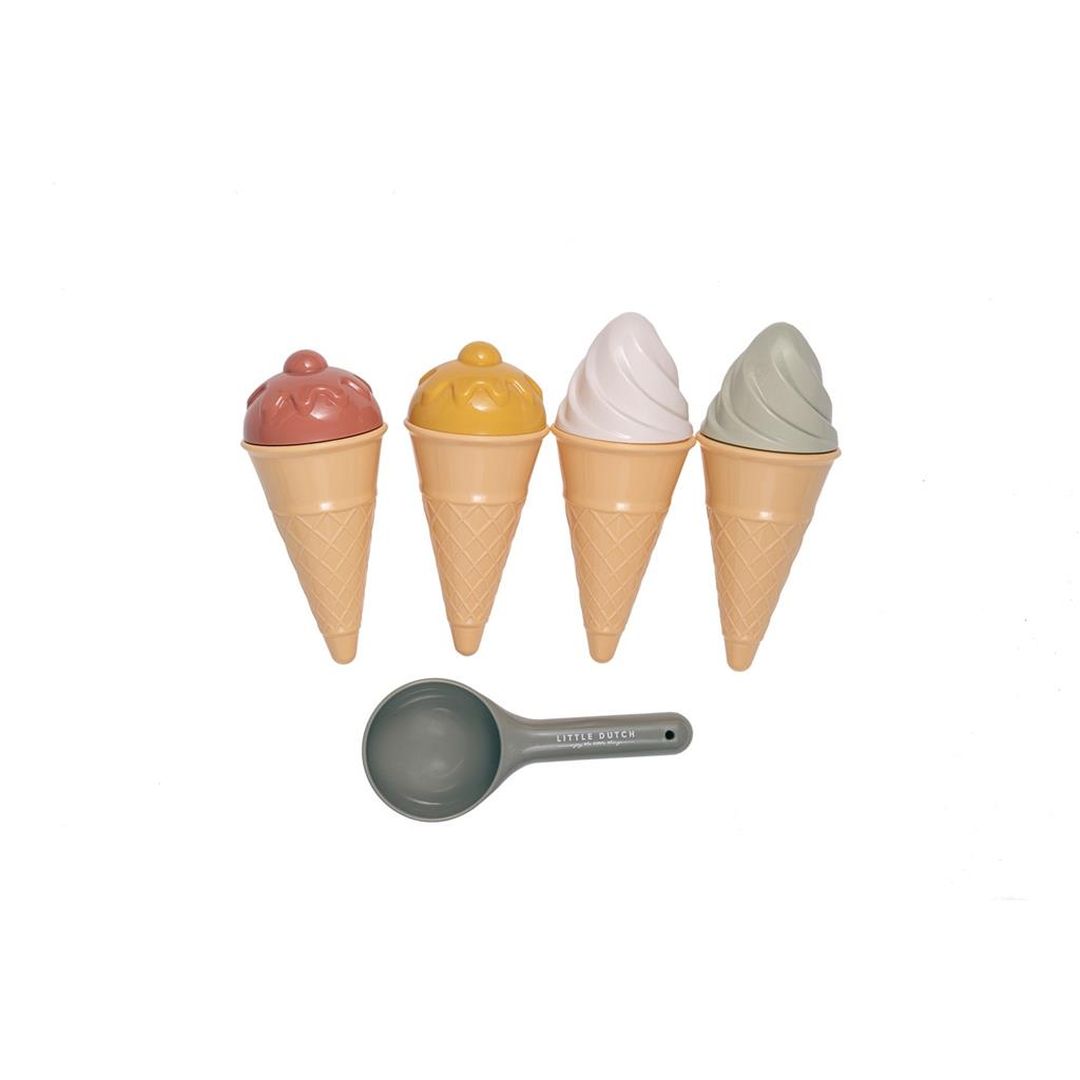 Eiscreme Strandset 9-teilig – Sandspielzeug für kreative Sommertage