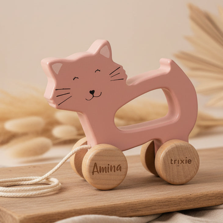 Holz Nachziehtier - Frau Katze | Trixie