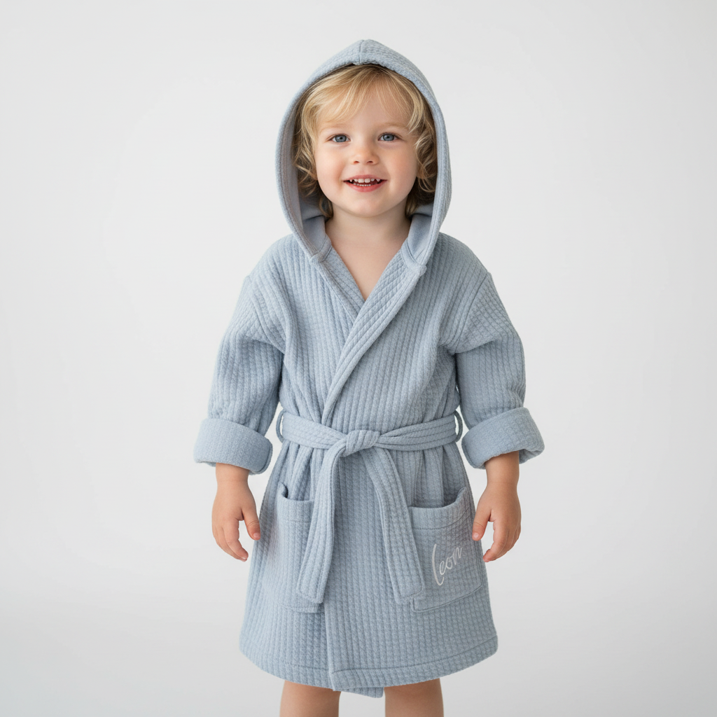 Bademantel Pure Soft Blue für Babys und Kinder
