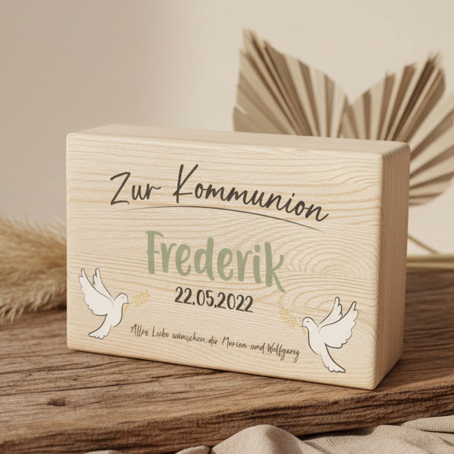 XL Memory Boxes - Natural Wood - Christening / School / Kindergarten / Communion - Personalized | Smack Boxes