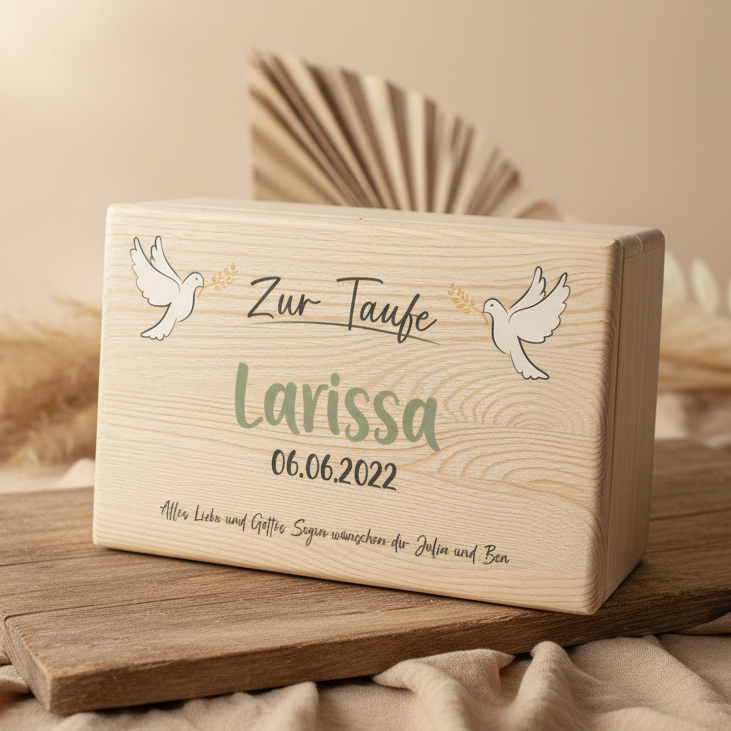 XL Memory Boxes - Natural Wood - Christening / School / Kindergarten / Communion - Personalized | Smack Boxes