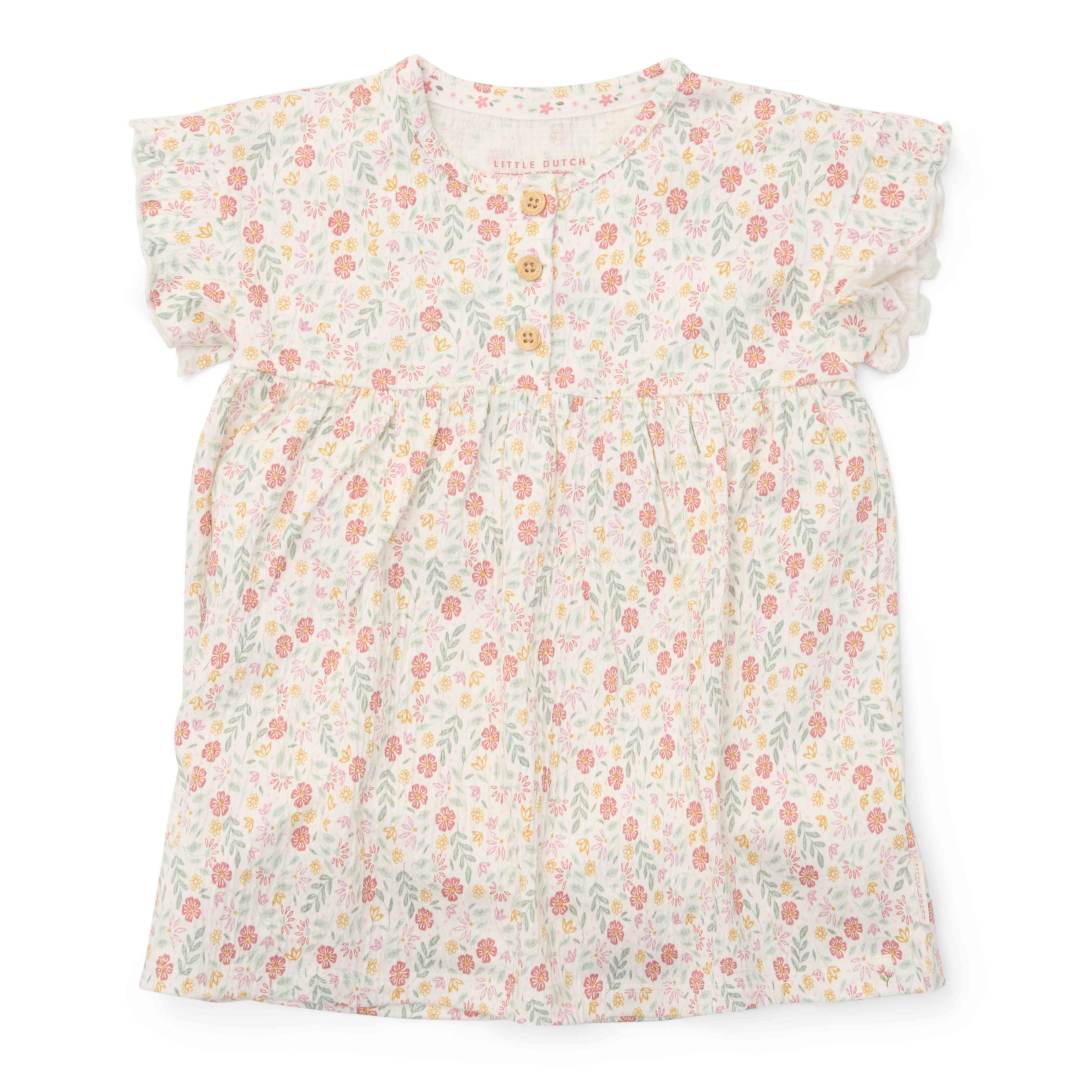 Kurzarm Kleid in Creme für Babys und Kinder