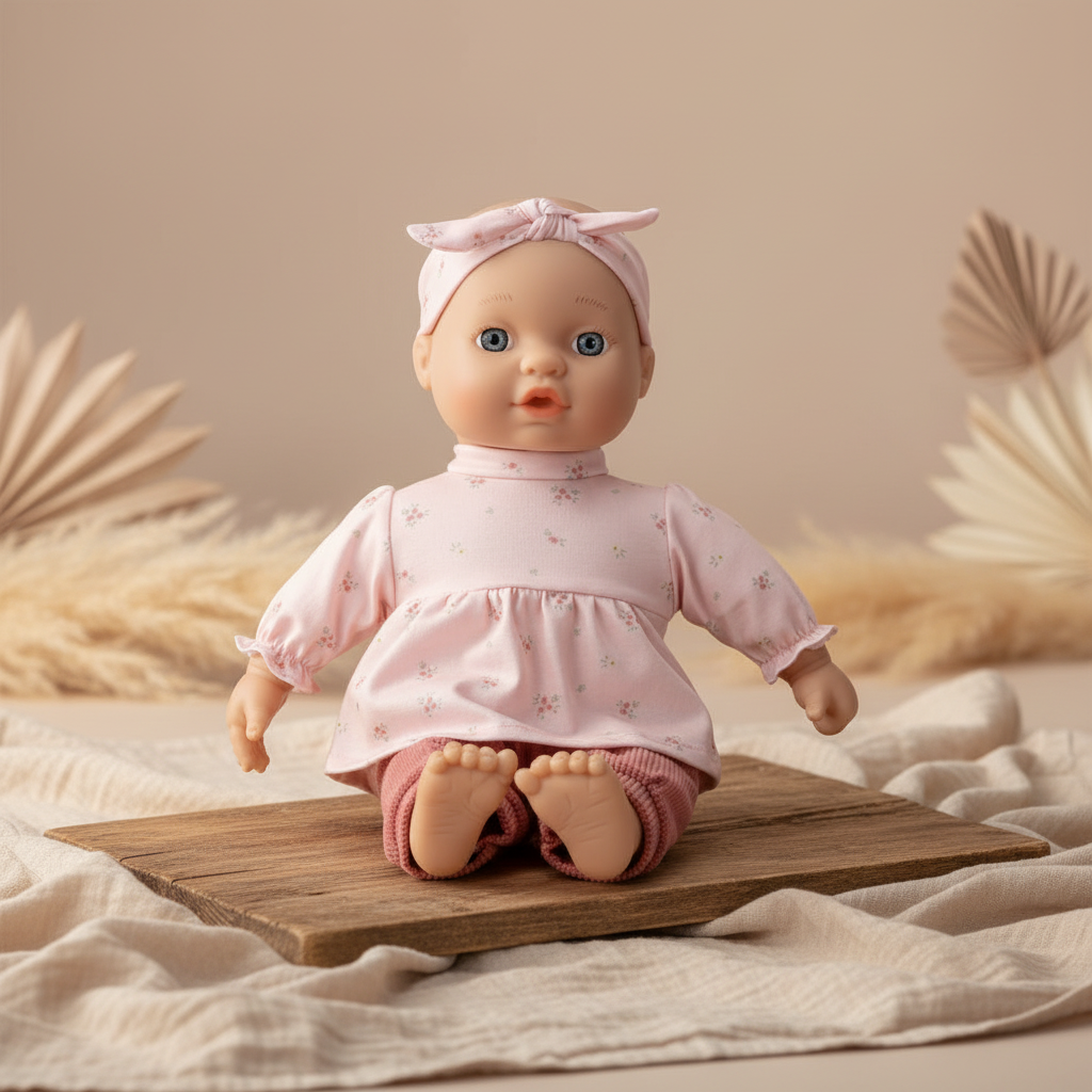 Personalisierte Babypuppe Lily mit Name & Zubehör | Geschenk für Kinder