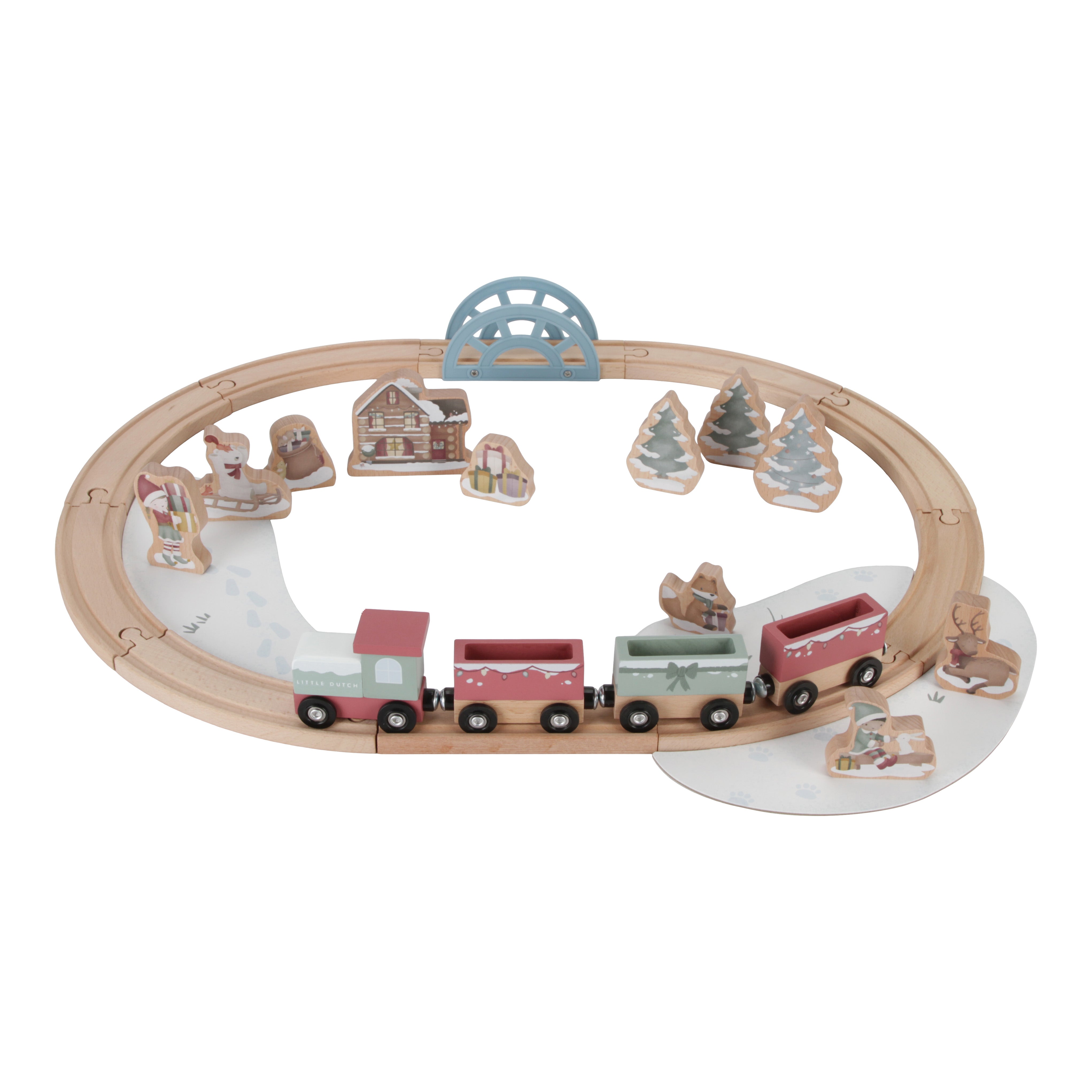 Holzeisenbahn Winterwelt aus Holz