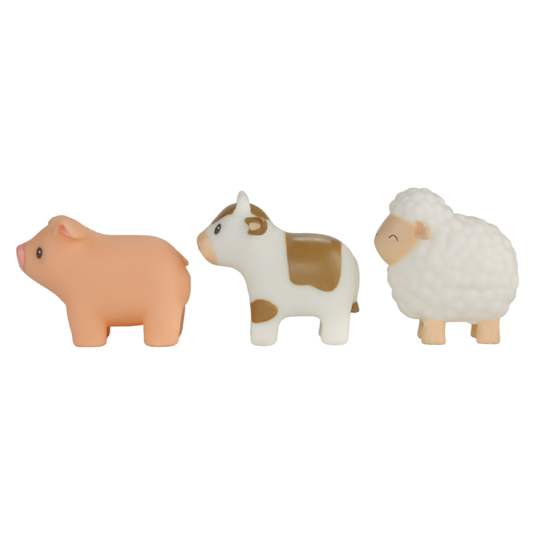 Badefiguren für Babys ab 4 Monaten – 3-teiliges Bauernhof-Set