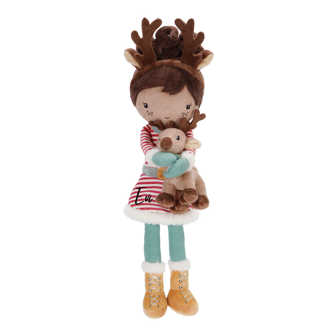 Kuschelpuppe Winter Evi 35 cm – Weiche Stoffpuppe für Kinder