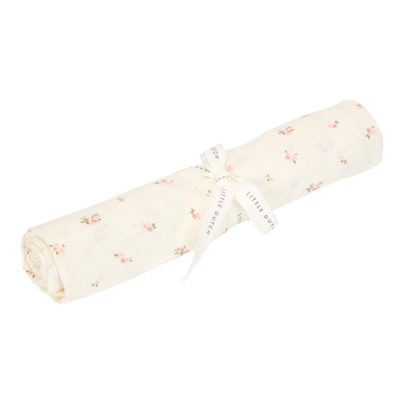 Muslin cloth swaddle 120 x 120 cm Fairy Blossom | Little Dutch