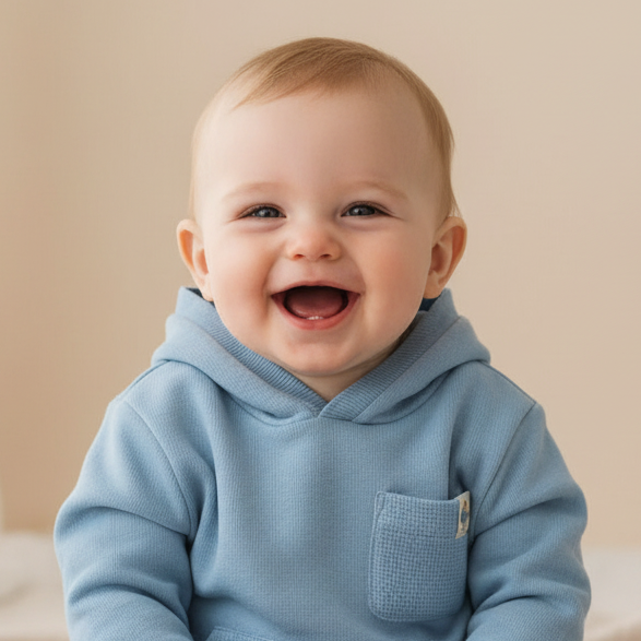Knitted Sweater Ice Blue for Babies and Children