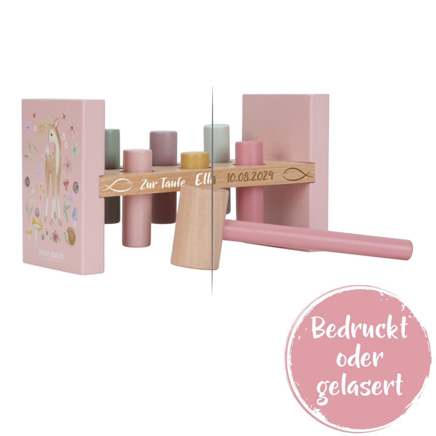 Hammerbank Fairy Garden made of wood – Christening gift | Schmatzepuffer