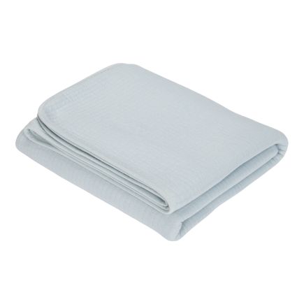 Summer blanket for children's bed Pure Soft Blue | Little Dutch